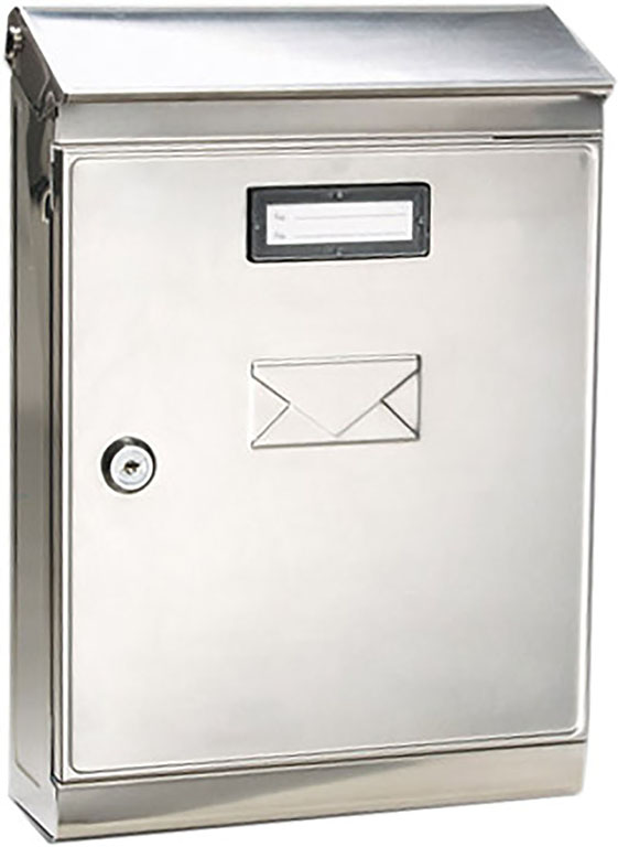 Cassetta postale con tetto e chiave a cilindro per esterni marrone -  cm.21x6x31h. - colore marrone QUALITY